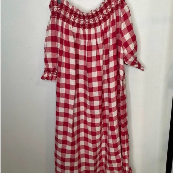 Doen Rhone Dress St Ouen Cherry Plaid | XL in Red and White - Picture 3 of 6